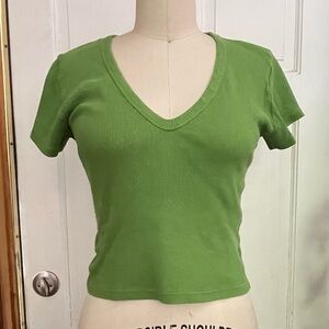 Big Bud Press Lime Green V-Neck Tee
